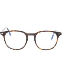 Tom Ford - Block Brille Mit Geometrischem Gestell - Lyst
