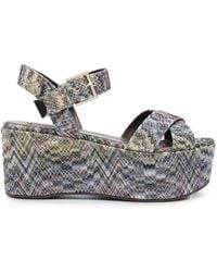 Missoni - Zigzag-Knit Platform Sandals - Lyst