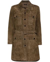 Tom Ford - Suede Leather Coat - Lyst