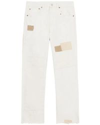 Fortela - 965 John Patchwork Frayed Jeans - Lyst