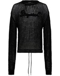 DSquared² - Open Work-Detail Embroidery-Logo Sweater - Lyst