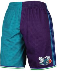 Mitchell & Ness - X Nba Charlotte Hornets 1999 Split Swingman Shorts - Lyst