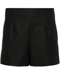Moschino - Patch-detail Leather Shorts - Lyst