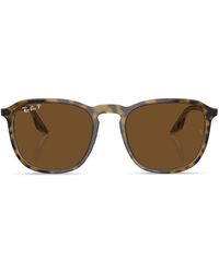 Ray-Ban - Logo-plaque Round-frame Sunglasses - Lyst