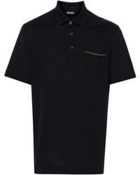 Zegna - Chest-Pocket Cotton Polo Shirt - Lyst