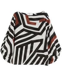 Max Mara - Blouse Rayée Camino À Design Asymétrique - Lyst