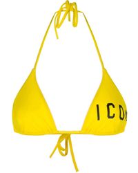 DSquared² Bikinioberteil mit Print - Gelb