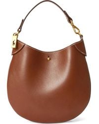 Polo Ralph Lauren - Pony-Plaque Leather Shoulder Bag - Lyst