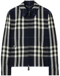 Burberry - Check-Print Wool-Blend Jacket - Lyst