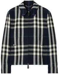 Burberry - Check-print Wool-blend Jacket - Lyst