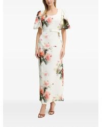 Silvian Heach - Floral-Print Midi Dress - Lyst