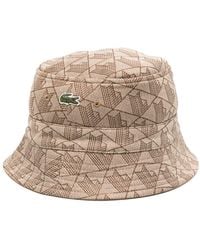 Lacoste - Sombrero de pescador reversible con logo - Lyst