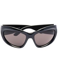 Balenciaga - Gafas de sol Wrap con montura en D - Lyst