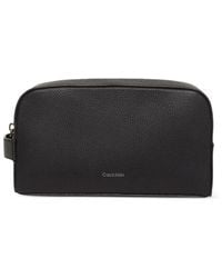 Calvin Klein - Pebbled Wash Bag - Lyst