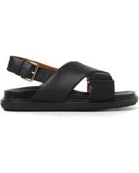 Marni - Fussbett Sandalen Met Gekruiste Bandjes - Lyst