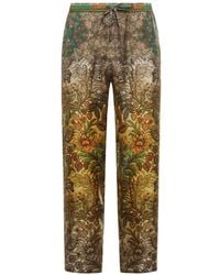 Pierre Louis Mascia - Aloe Botanical-Print Straight Trousers - Lyst