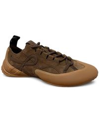 Loewe - Grip Lace-Up Suede Sneakers - Lyst