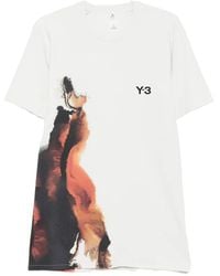 Y-3 - T-Shirt Met Abstracte Print - Lyst