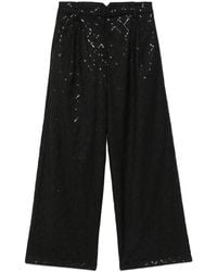ROTATE BIRGER CHRISTENSEN - Sequinned Wide-Leg Trousers - Lyst