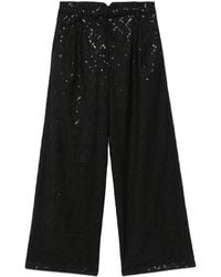 ROTATE BIRGER CHRISTENSEN - Broek Met Wijde Pijpen En Pailletten - Lyst