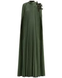 Gemy Maalouf - Feather-Embellished Pleated Kaftan - Lyst