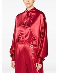 Genny - Satijnen Blouse - Lyst