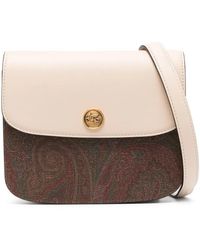 Etro - Shoulder Bag With Paisley Print Panels - Lyst