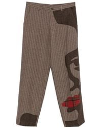 Kidsuper - Pinstripe Face-Patchwork Trousers - Lyst