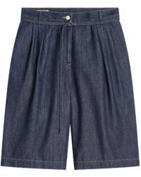Dries Van Noten - Belted Denim Shorts - Lyst