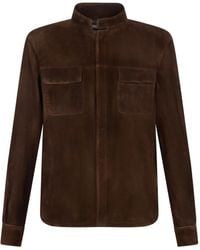 Boglioli - Surchemise En Daim À Poches - Lyst