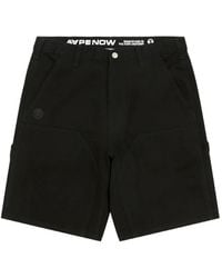 Aape By A Bathing Ape - Logo-Embroidered Cotton Shorts - Lyst