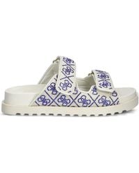 Guess - Fadeliza Double-Strap Flat Sandals - Lyst