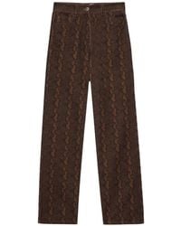 MSGM - Jean Évasé Imprimé - Lyst