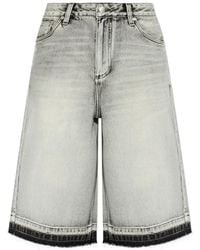 MISBHV - Frayed Denim Shorts - Lyst