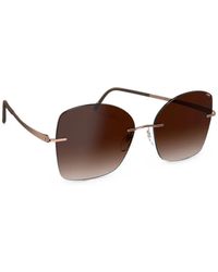 Silhouette - Rimless Geometric-Frame Sunglasses - Lyst