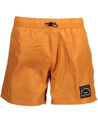 KARL LAGERFELD - Logo-Patch Drawstring Swim Shorts - Lyst