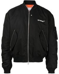 Off-White c/o Virgil Abloh - オフホワイト Diag プリント ボンバージャケット - Lyst