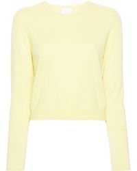 Allude - Round-neck Cropped Cashmere Jumper - Lyst