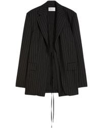 Sportmax - Pinstripe Tie-Fastening Blazer - Lyst
