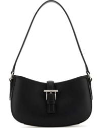 McQueen Mini T-Buckle Clutch Bag in Black | Lyst