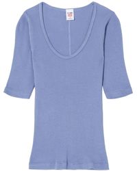 RE/DONE - Scoop-neck Cotton T-shirt - Lyst