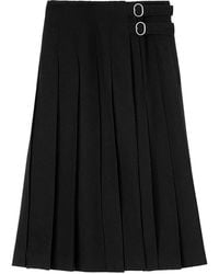 Jil Sander - High-Waist Pleated Midi Skirt - Lyst