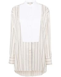 Stella McCartney - Camisa a rayas con paneles en contraste - Lyst