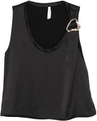 Imperial - Top sin mangas con detalle de hebilla - Lyst