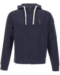 Blauer - Logo-Patch Zip-Up Hoodie - Lyst