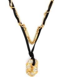 Lanvin - Halskette mit Kristallanhänger - Lyst