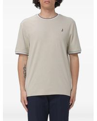 Jeckerson - Logo-Embroidered Tipped T-Shirt - Lyst