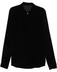 Rick Owens - Velvet Webbing-Detail Shirt - Lyst