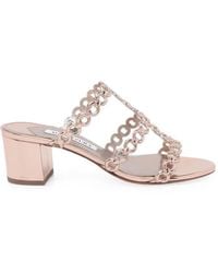 Aquazzura - Intertwined-Chain Block-Heel Sandals - Lyst