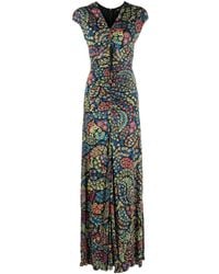 Etro - Floral Embroidered Maxi Dress - Lyst